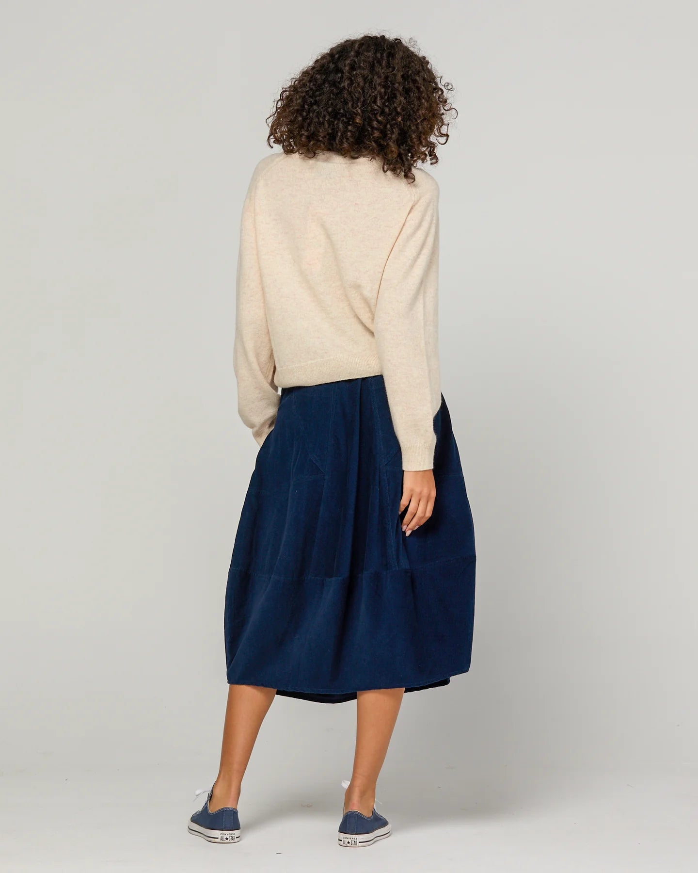 Cord Guru Skirt Midnight Blue Skirts Boom Shankar