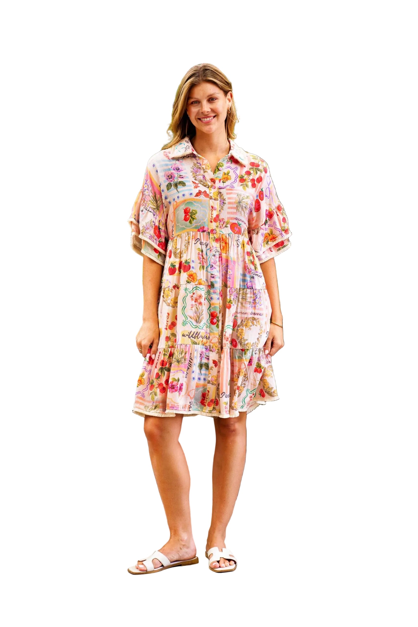 Ana Dress Multi Print Dresses Boho S(8-10)