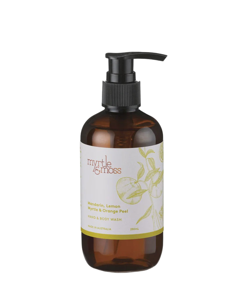 Hand and Body Wash 500ml Mandarin, Lemon Myrtle & Orange Peel Body Myrtle & Moss
