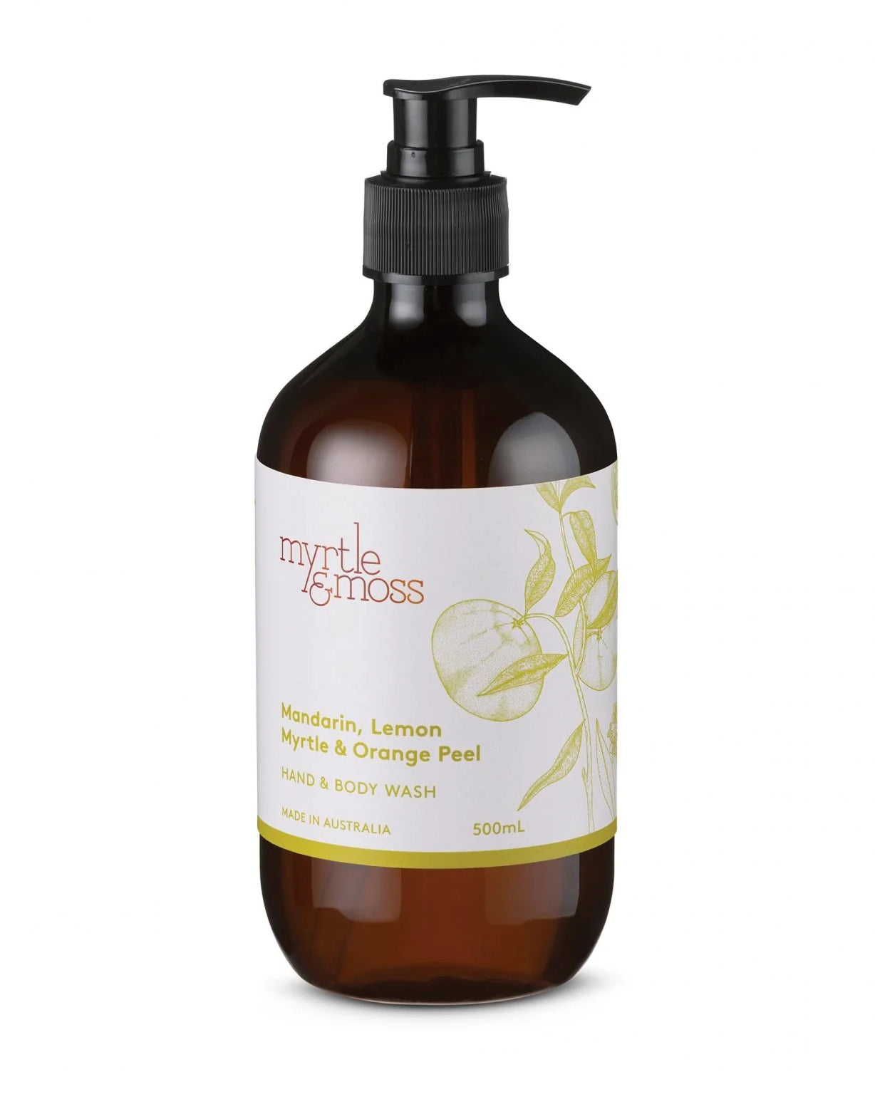 Hand & Body Wash 500mL Citrus - Mandarin Lemon Myrtle & Orange Peel Body Myrtle & Moss