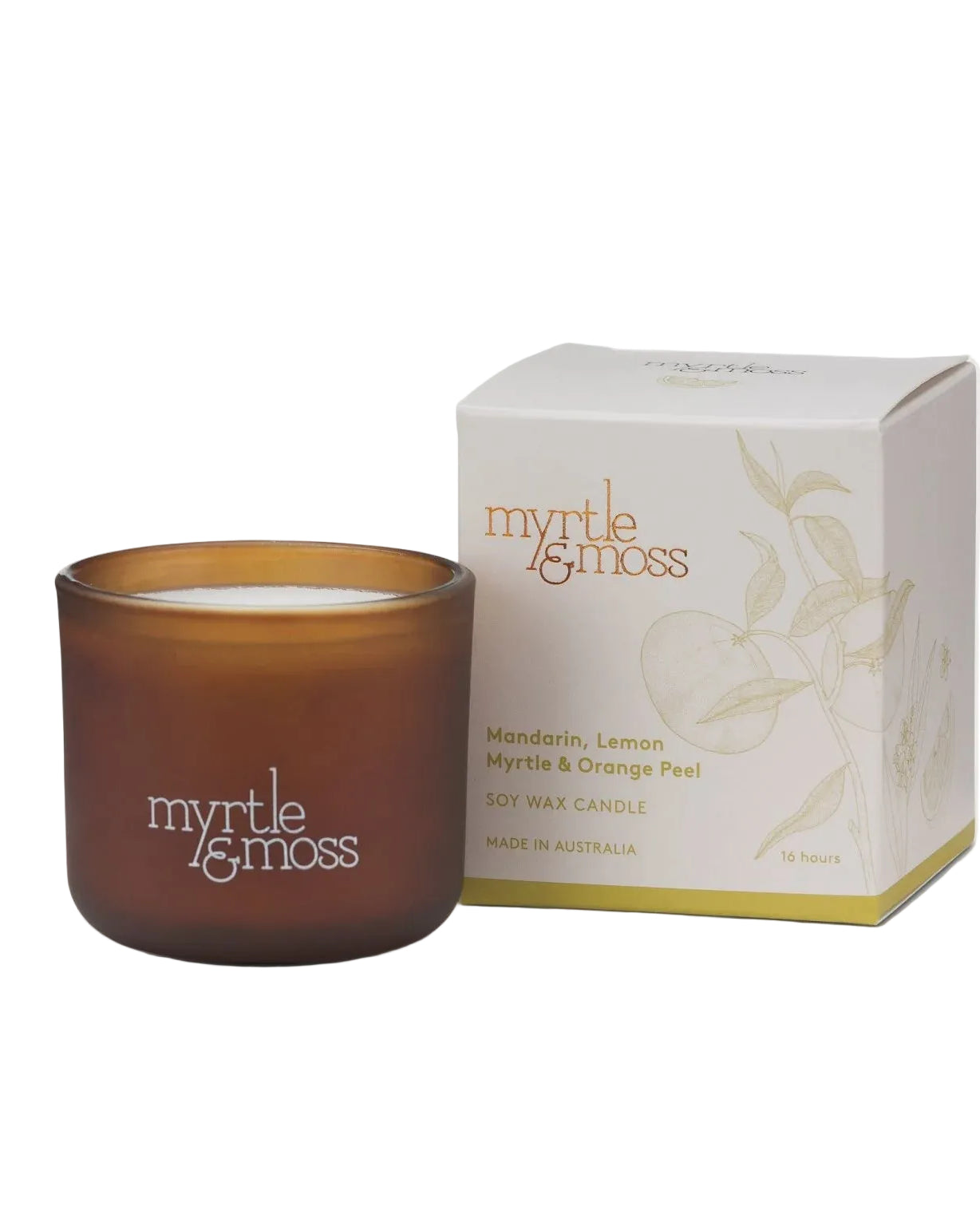 Soy Wax Candle Mini 16H Mandarin Lemon Myrtle And Orange Peel Gifts and Accessories Myrtle & Moss