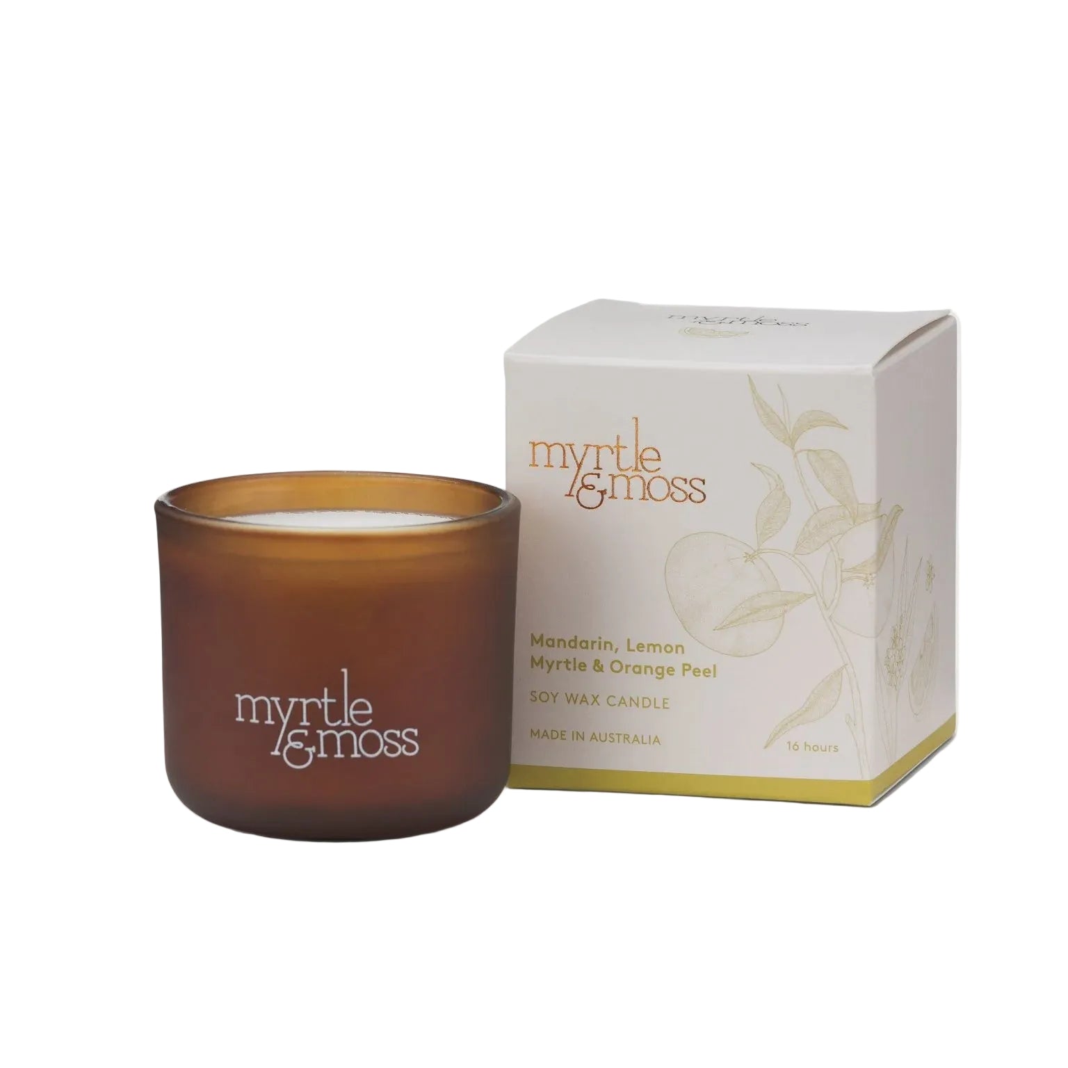 Soy Wax Candle Mini Mandarin Lemon Myrtle And Orange Peel Gifts and Accessories Myrtle & Moss