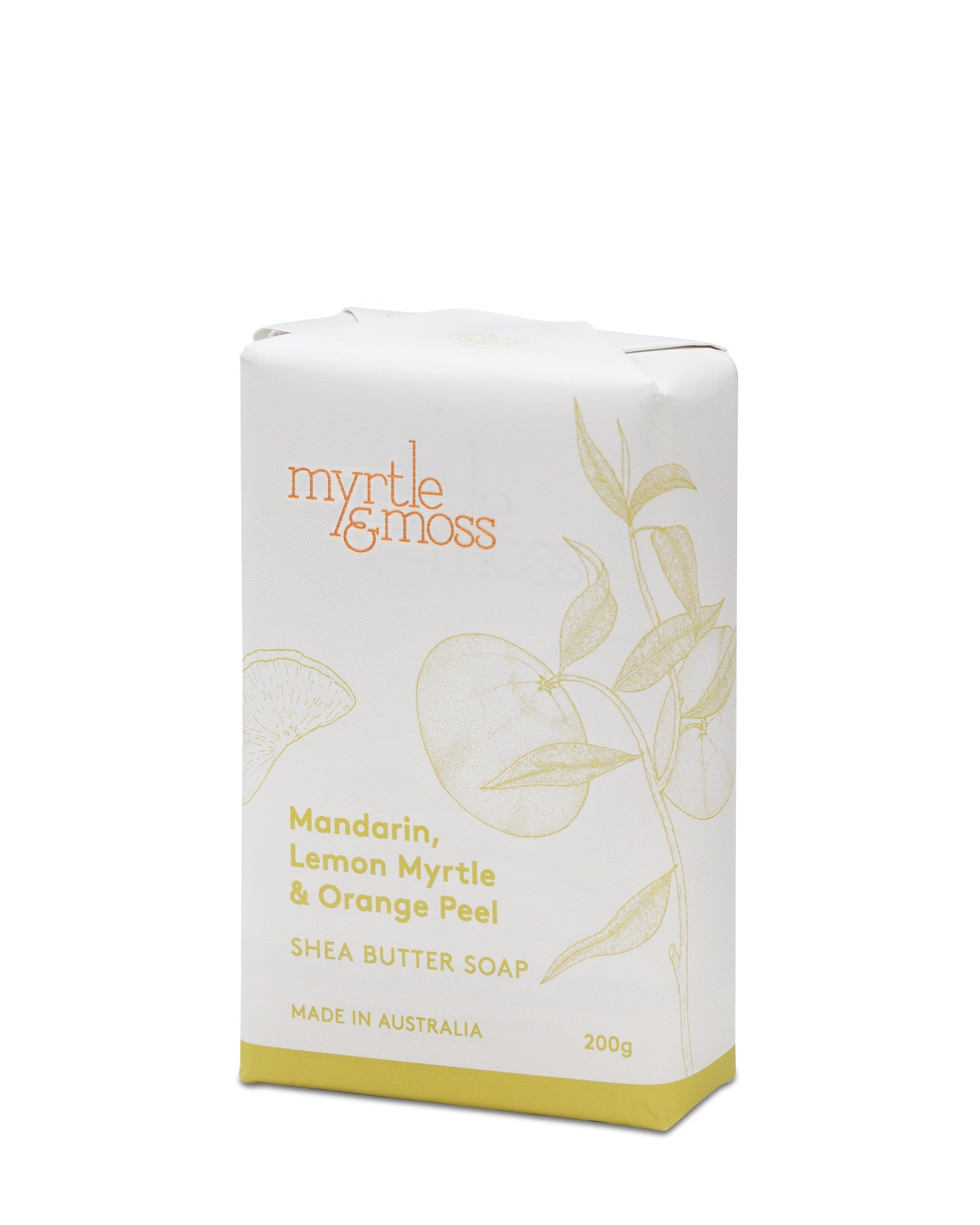 Shea Butter Soap 200g Mandarin, Lemon Myrtle And Orange Peel Body Myrtle & Moss