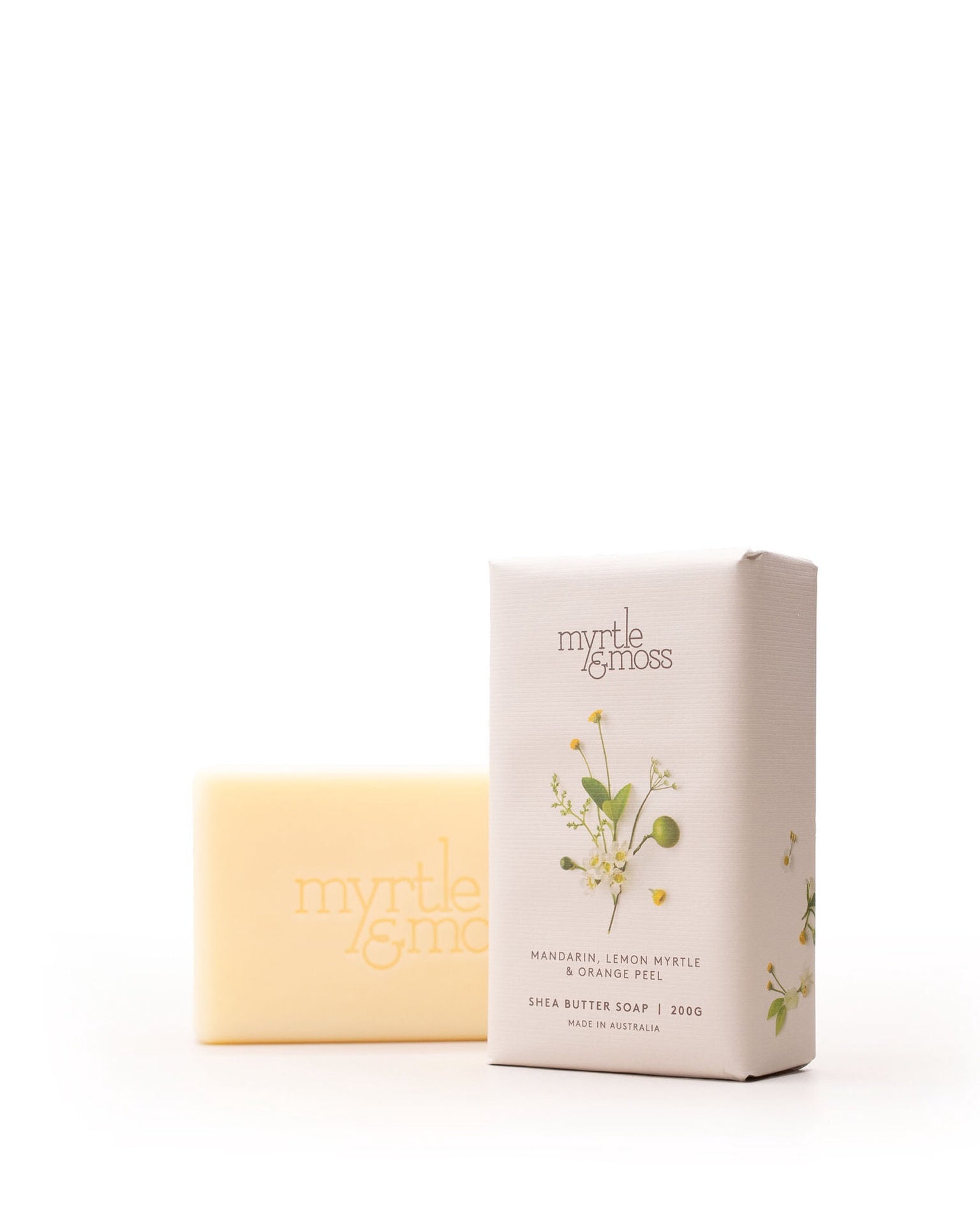 Shea Butter Soap 200g Citrus Mandarin, Lemon Myrtle And Orange Peel Body Myrtle & Moss