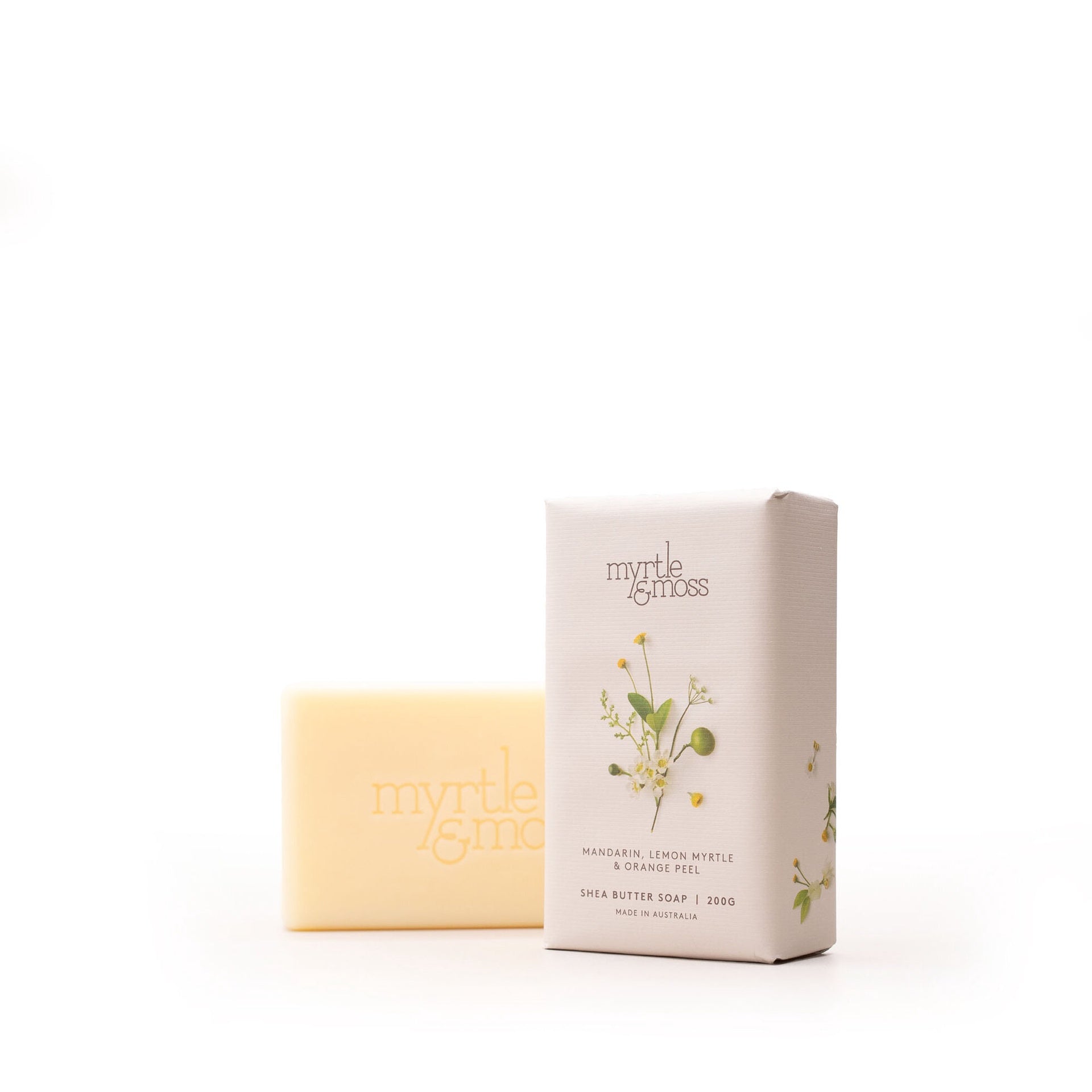 Shea Butter Soap 200g Citrus Mandarin, Lemon Myrtle And Orange Peel Body Myrtle & Moss