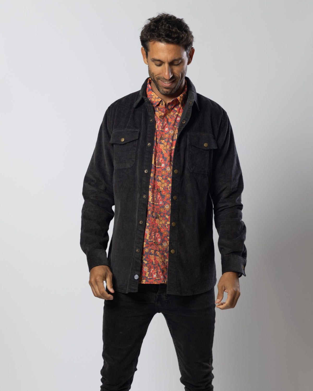 Spring Bloom Cotton Mens Shirt Mens Tops Skumi