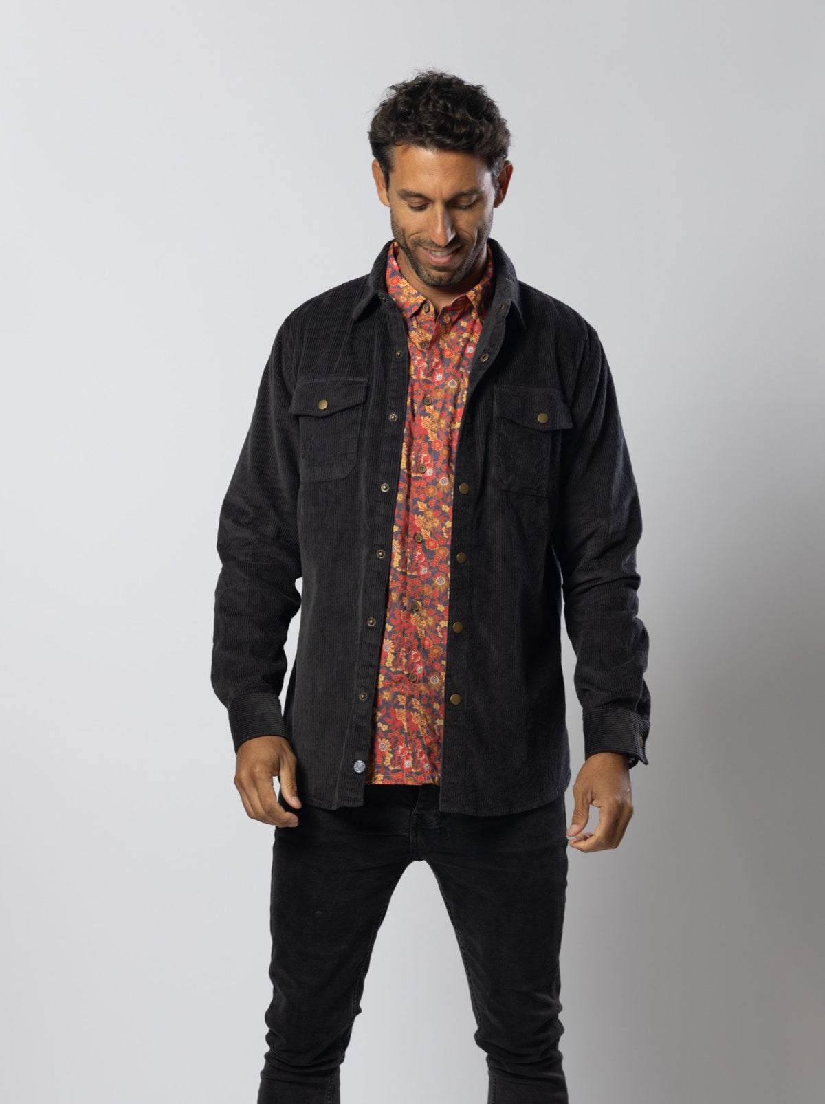 Spring Bloom Cotton Mens Shirt Mens Tops Skumi
