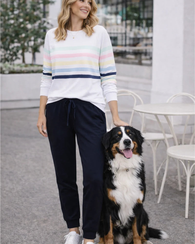 Sorrento Pants Navy Blue Bottoms Jovie The Label
