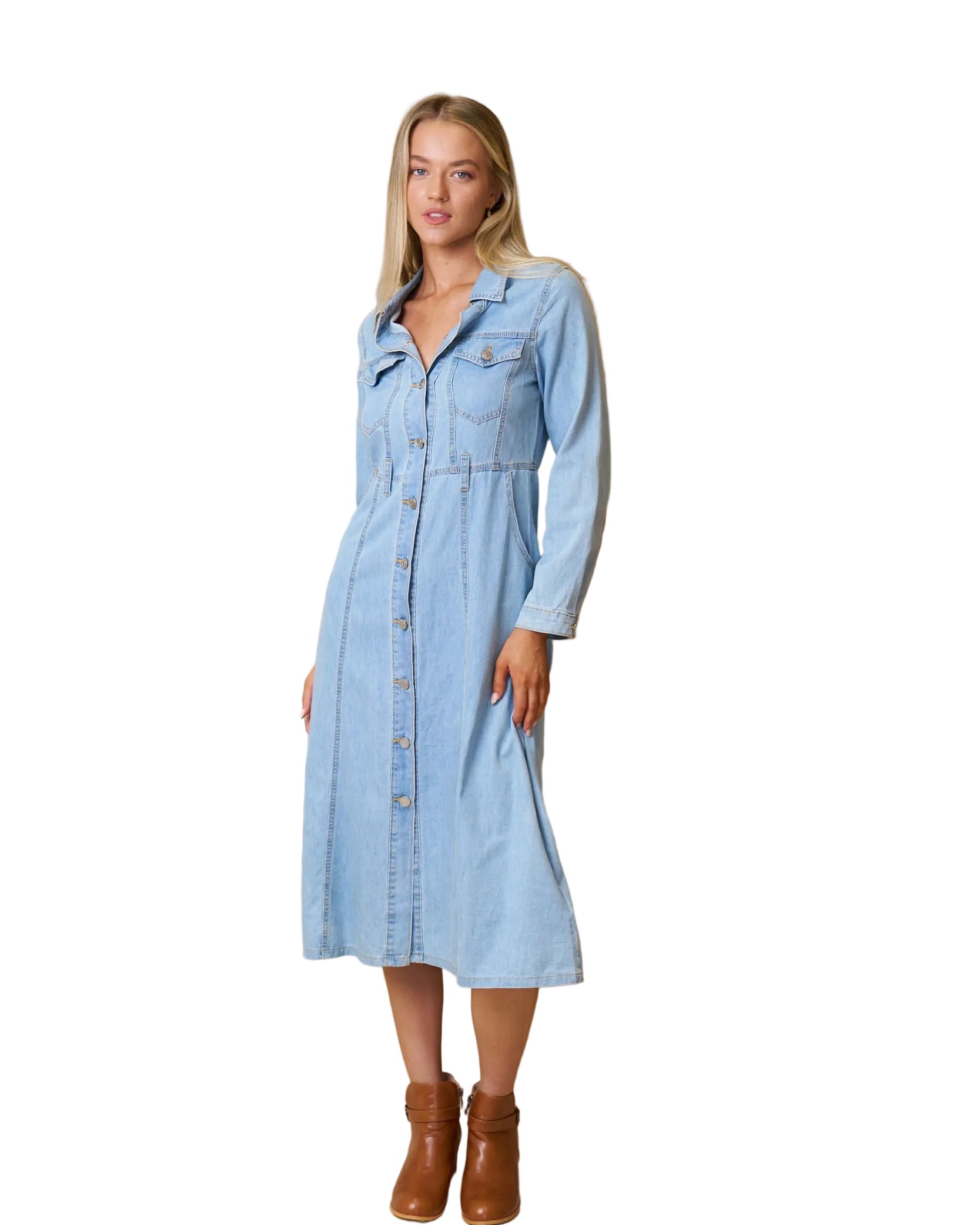 Boston Denim Dress Dresses Valeria Label S(8)