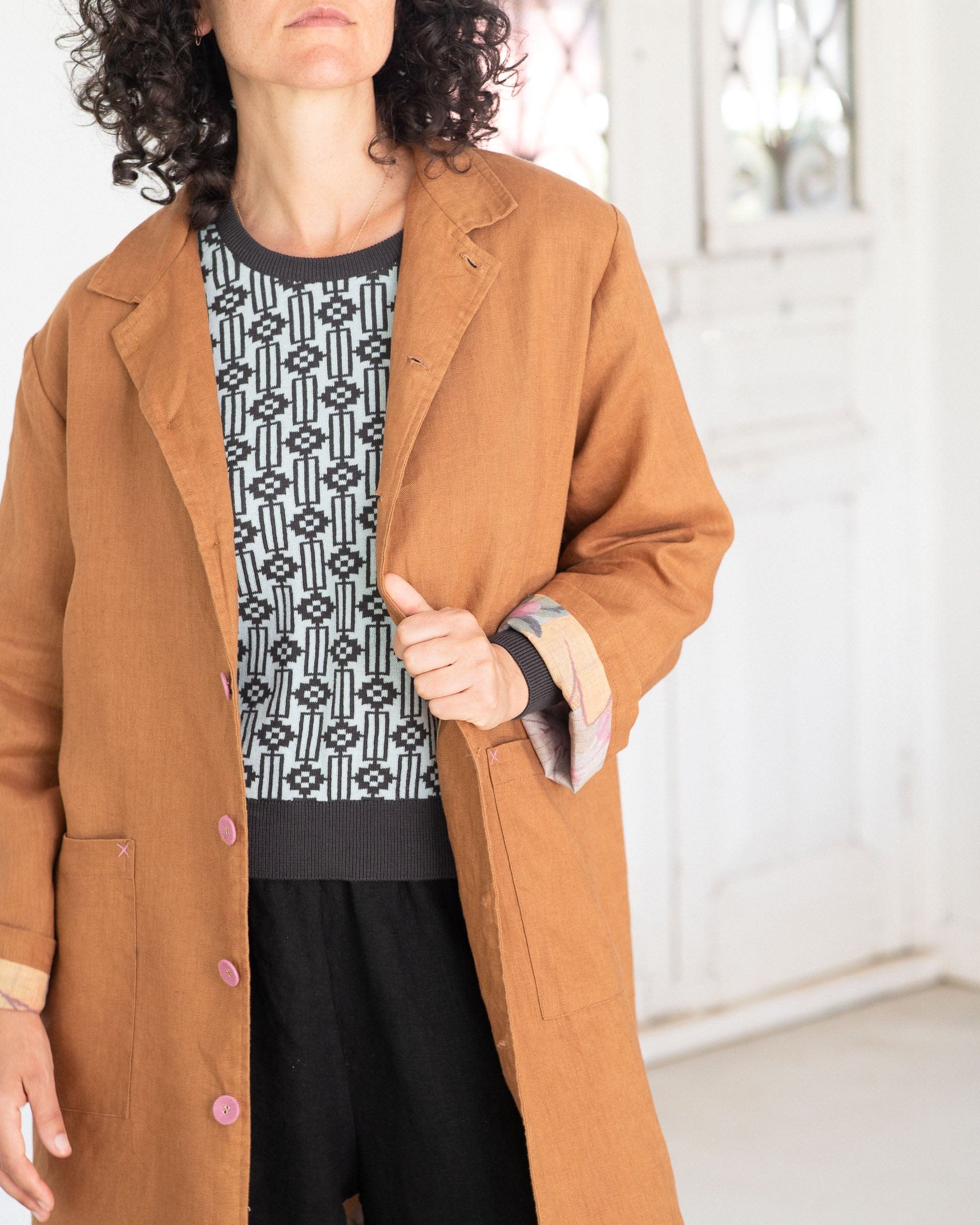 Jenna Jacket Tan Linen Jackets Lazybones