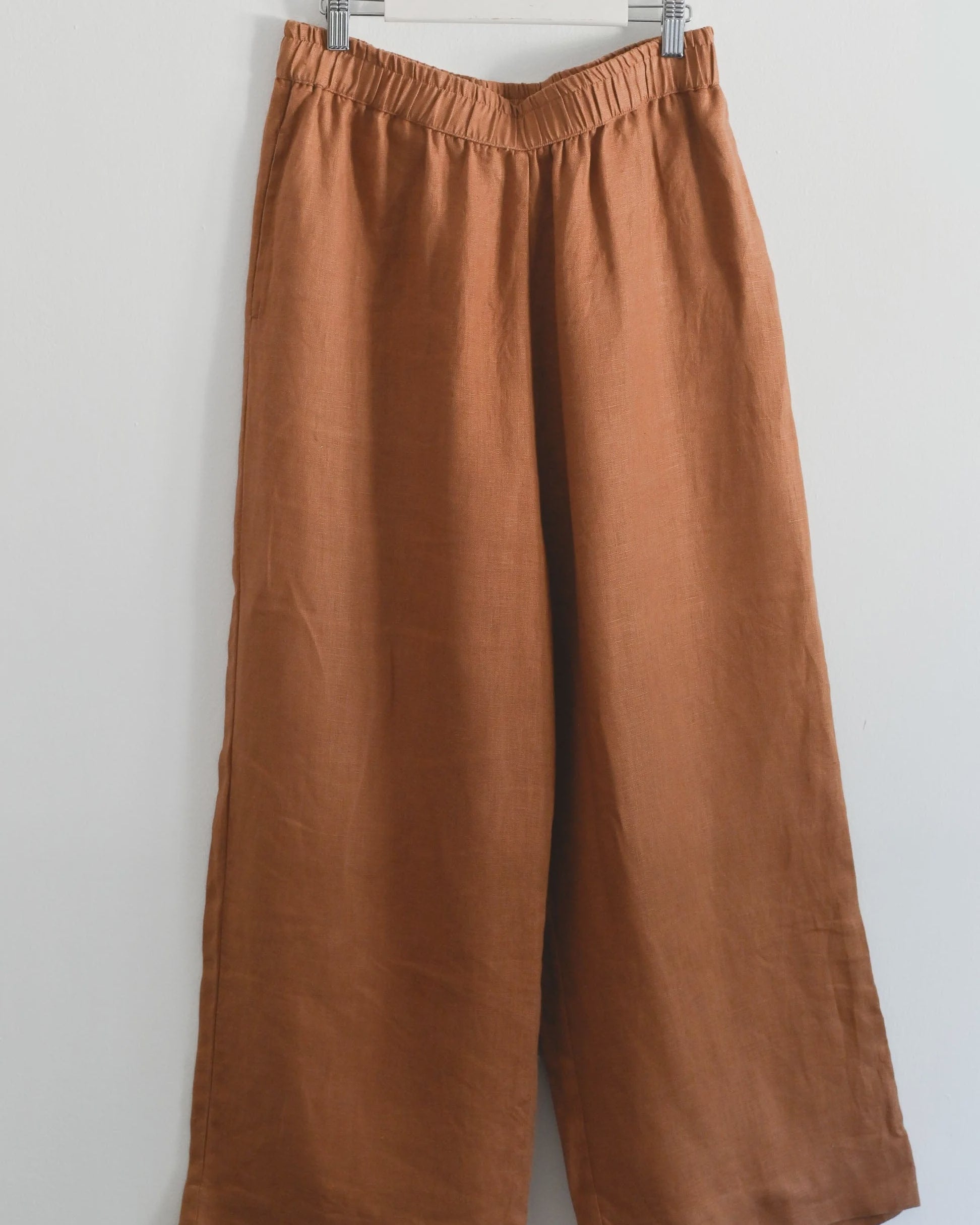 Tessa Pant Tan Linen Bottoms Lazybones XS(8)
