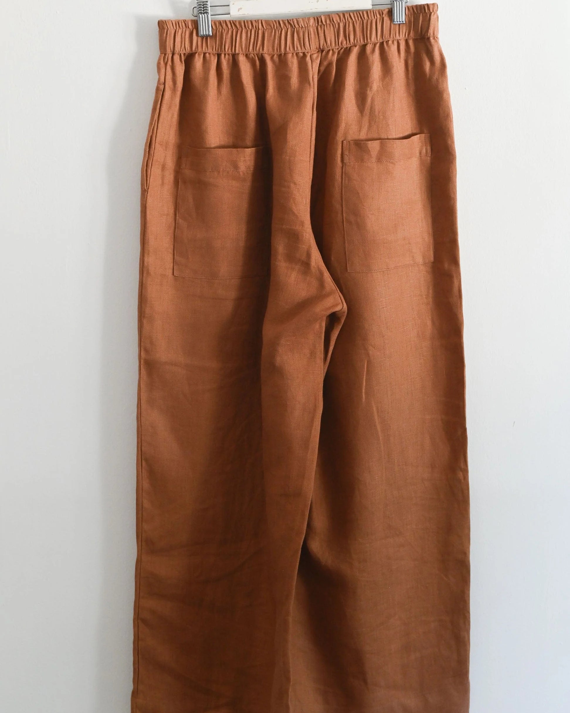 Tessa Pant Tan Linen Bottoms Lazybones