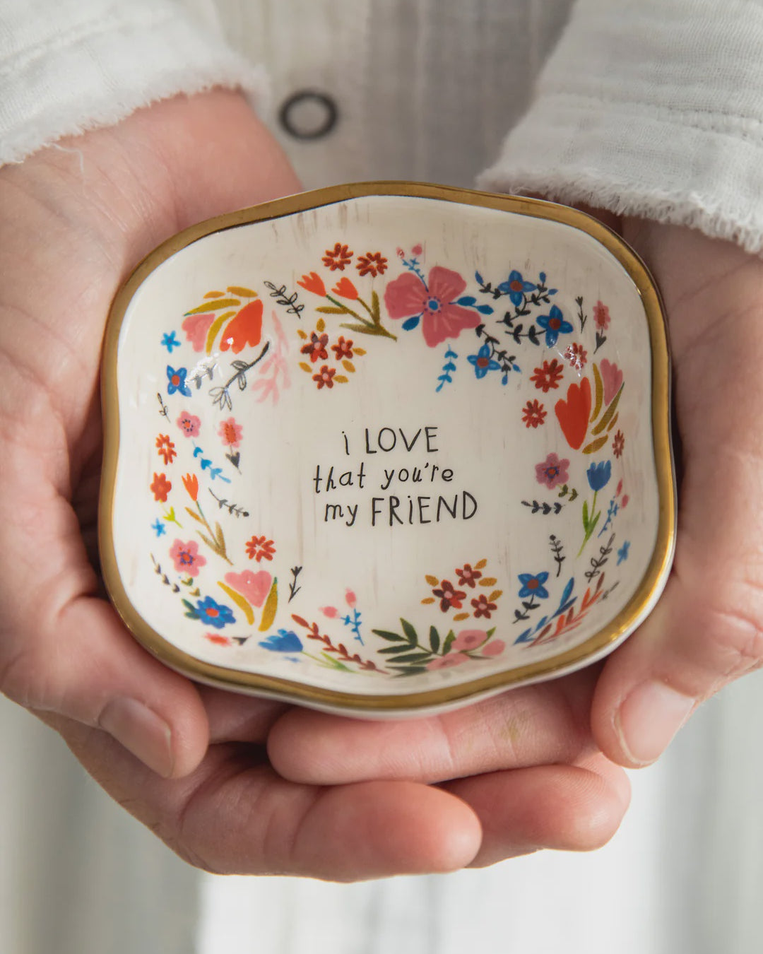 Antiqued Trinket Bowl Friend Gifts and Accessories Natural Life