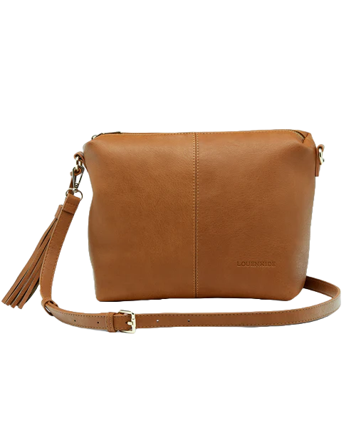 Daisy Stripe Crossbody Bag Tan Bags and Purses Louenhide