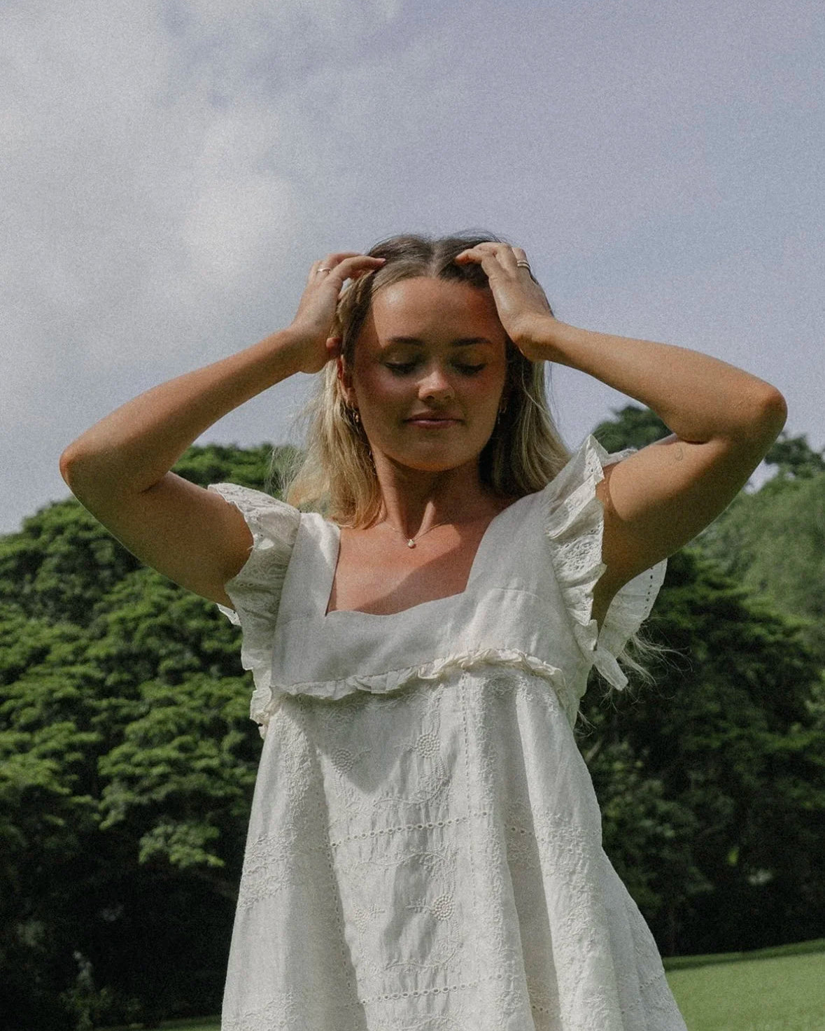 Swan Heirloom Mini Dress White Dresses Jollou