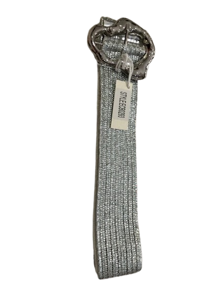 Evie Stretch Belt Buckle Silver Belts Evie Clare