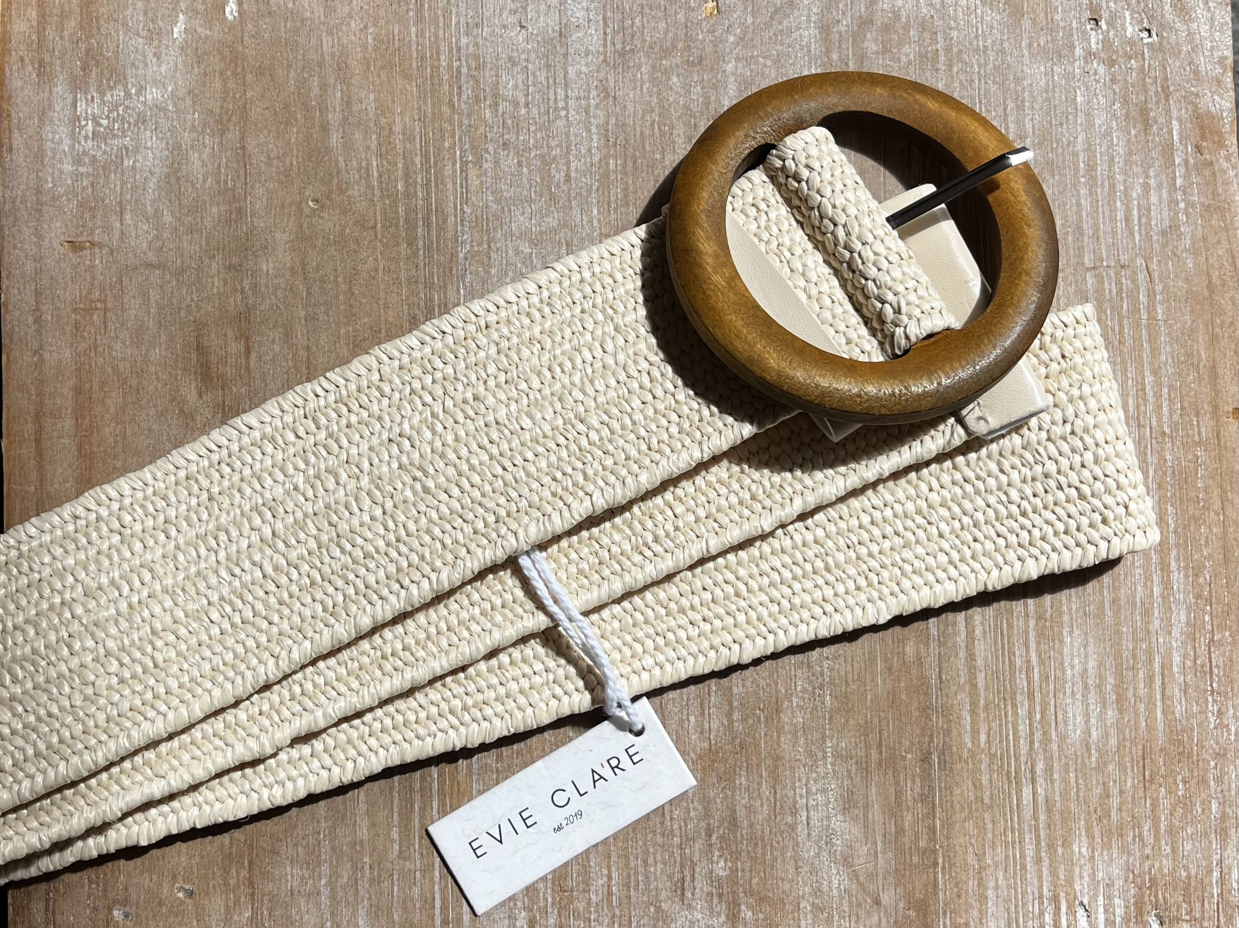 Evie Stretch Belt Cream - Global Free Style