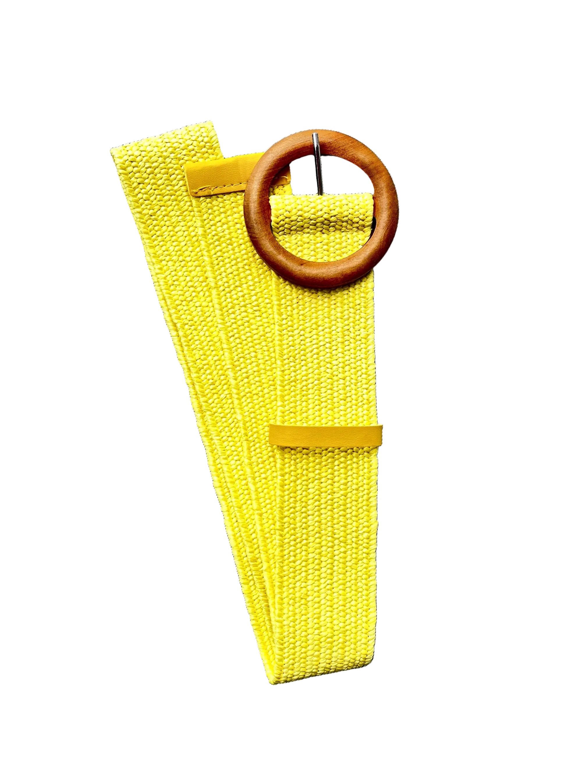 Evie Stretch Belt Light Yellow Belts Evie Clare