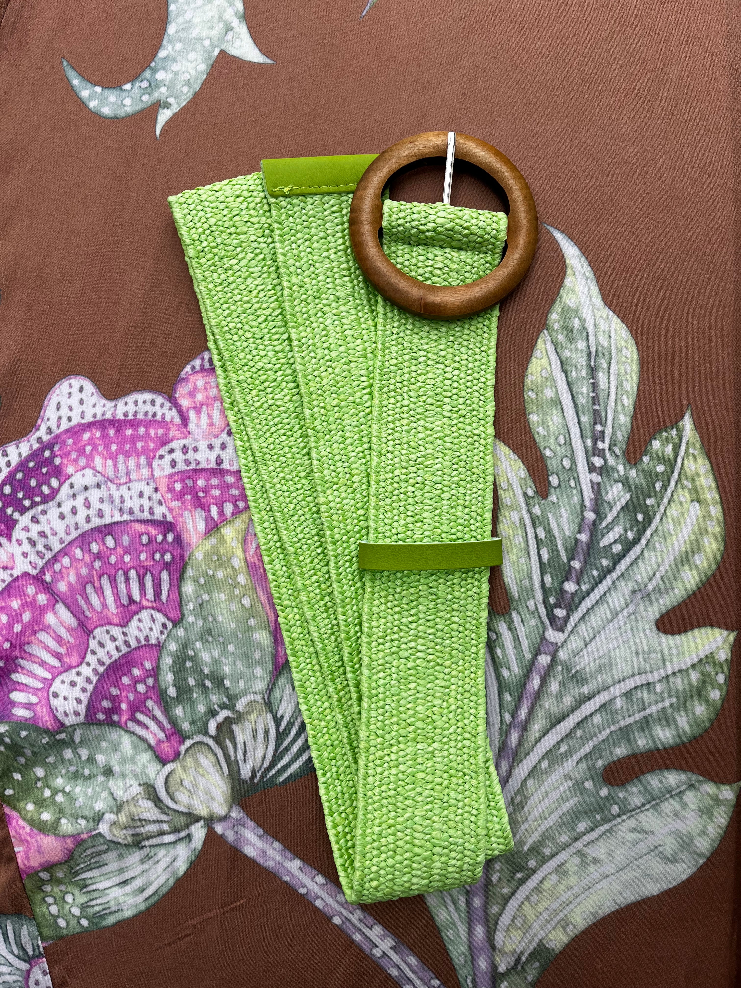 Evie Stretch Belt Lime Belts Evie Clare