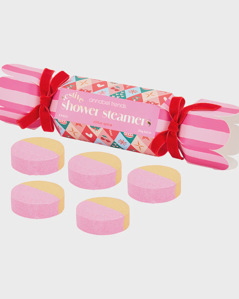 Shower Steamer Bon Bon Festive 5pc Pink - Citrus Spice Gifts and Accessories Annabel Trends
