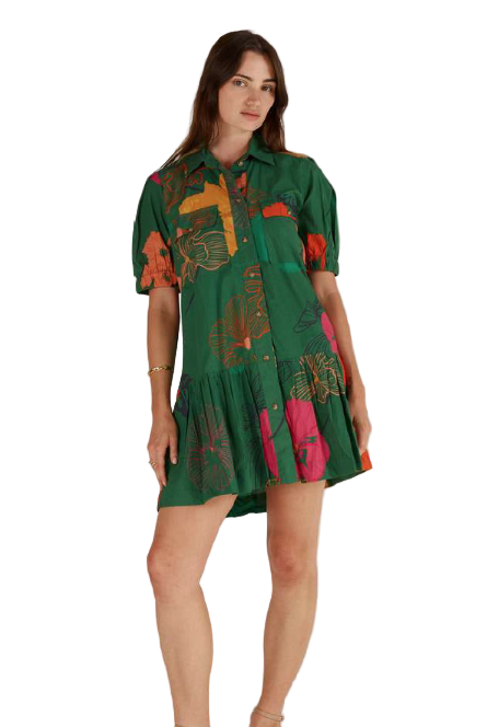 Florent Button Dress Green Dresses Itami 1(8)