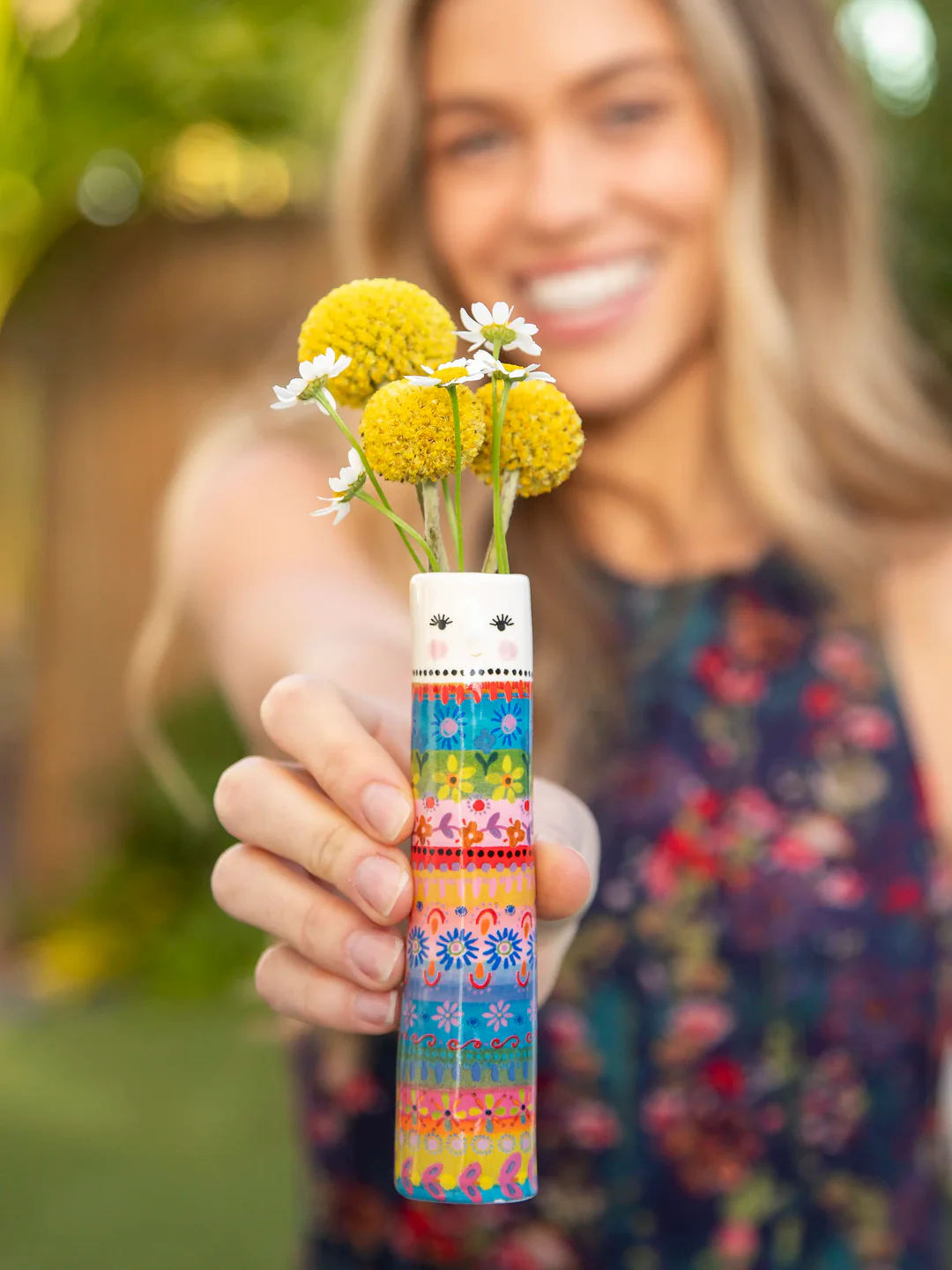 Folk Friend Bud Vase - Folk Lady Gifts and Accessories Natural Life