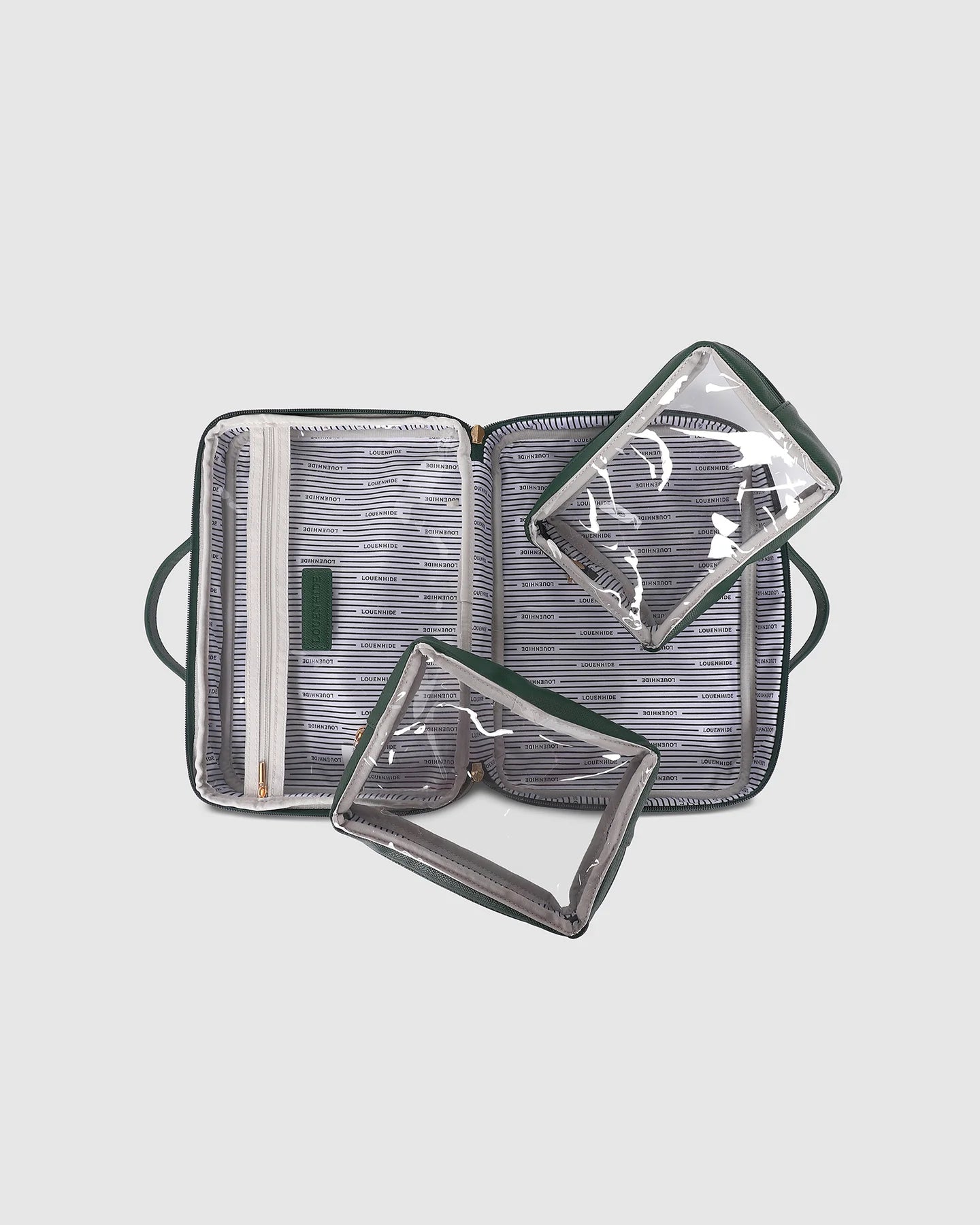 Georgie Cosmetic Case Forest Green Bags and Purses Louenhide