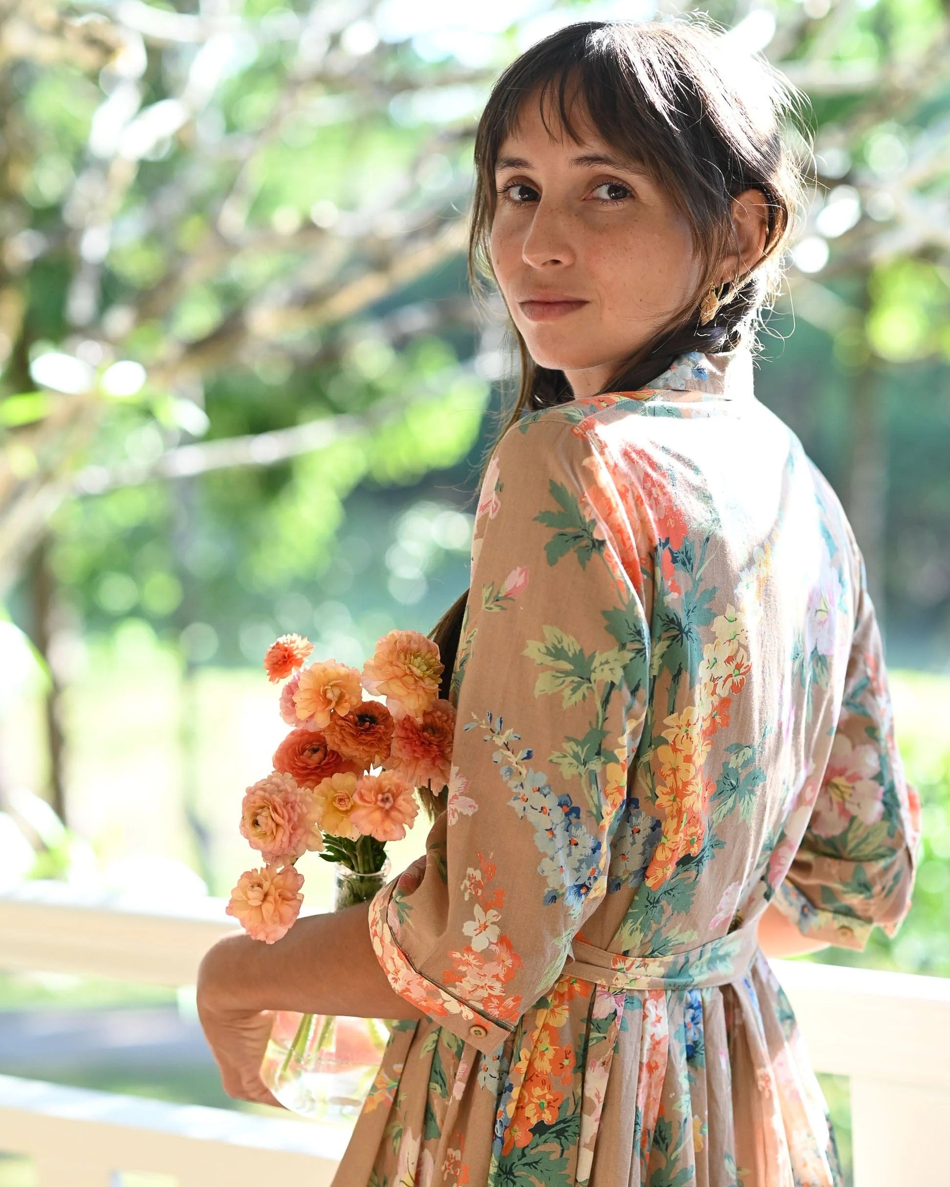 Gianna Dress in Flora Dresses Lazybones