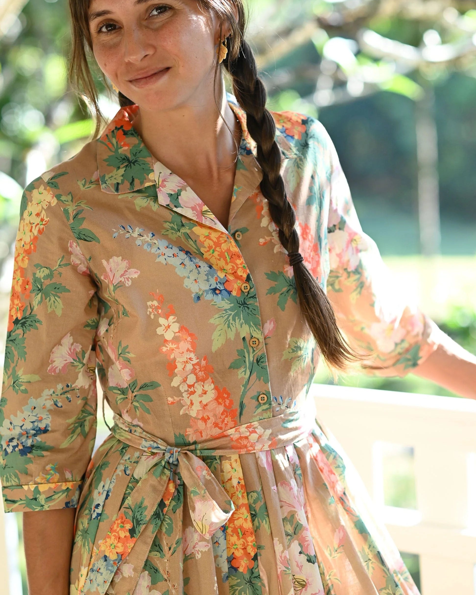 Gianna Dress in Flora Dresses Lazybones XS(8)