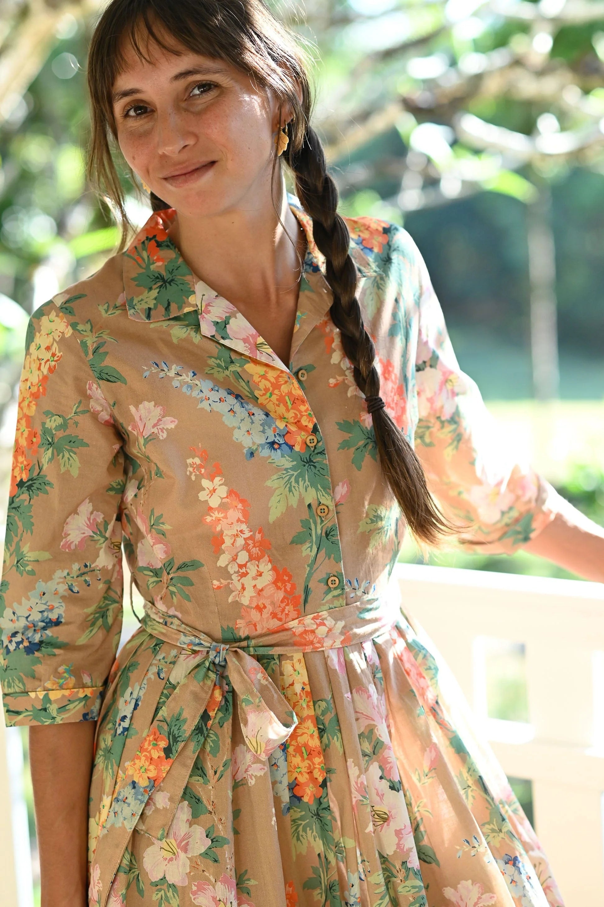 Gianna Dress in Flora Dresses Lazybones