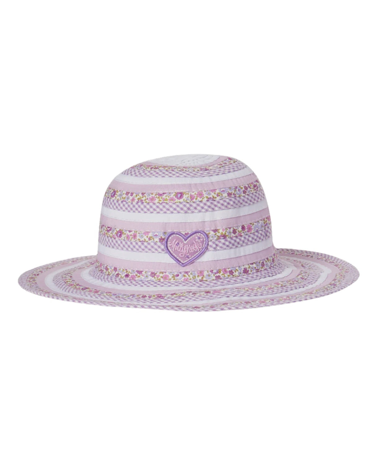 Girls Floppy Hat Sweetheart Lilac Purple Kids Hats Millymook Small(2-5 years) 51cm