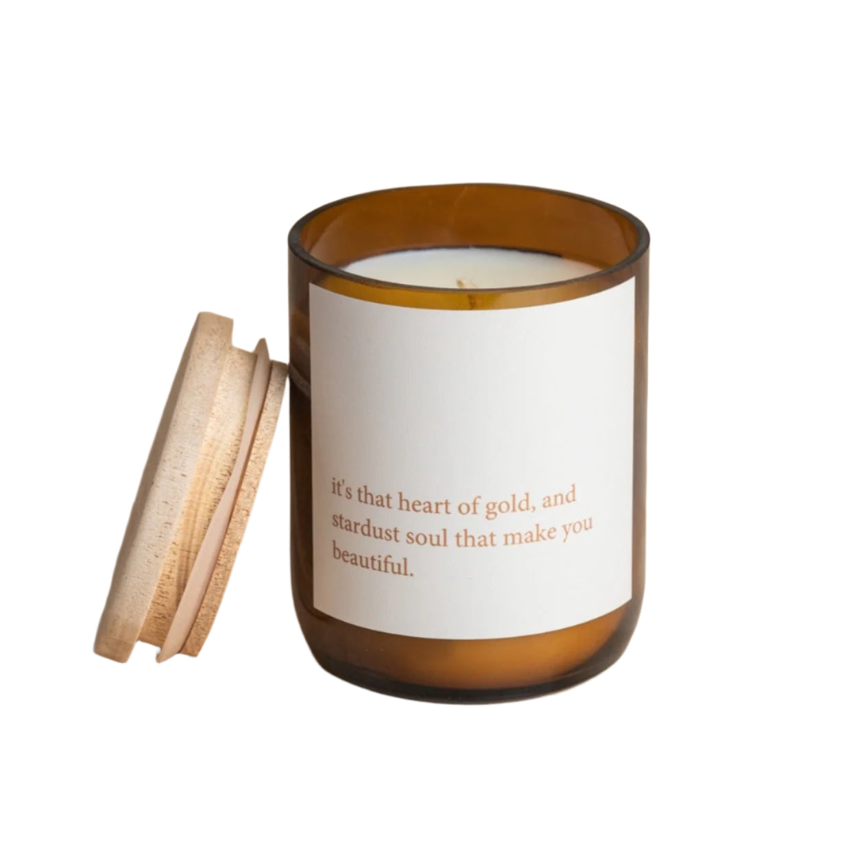 Heartfelt Quote Candle - heart of gold Gifts and Accessories Commonfolk