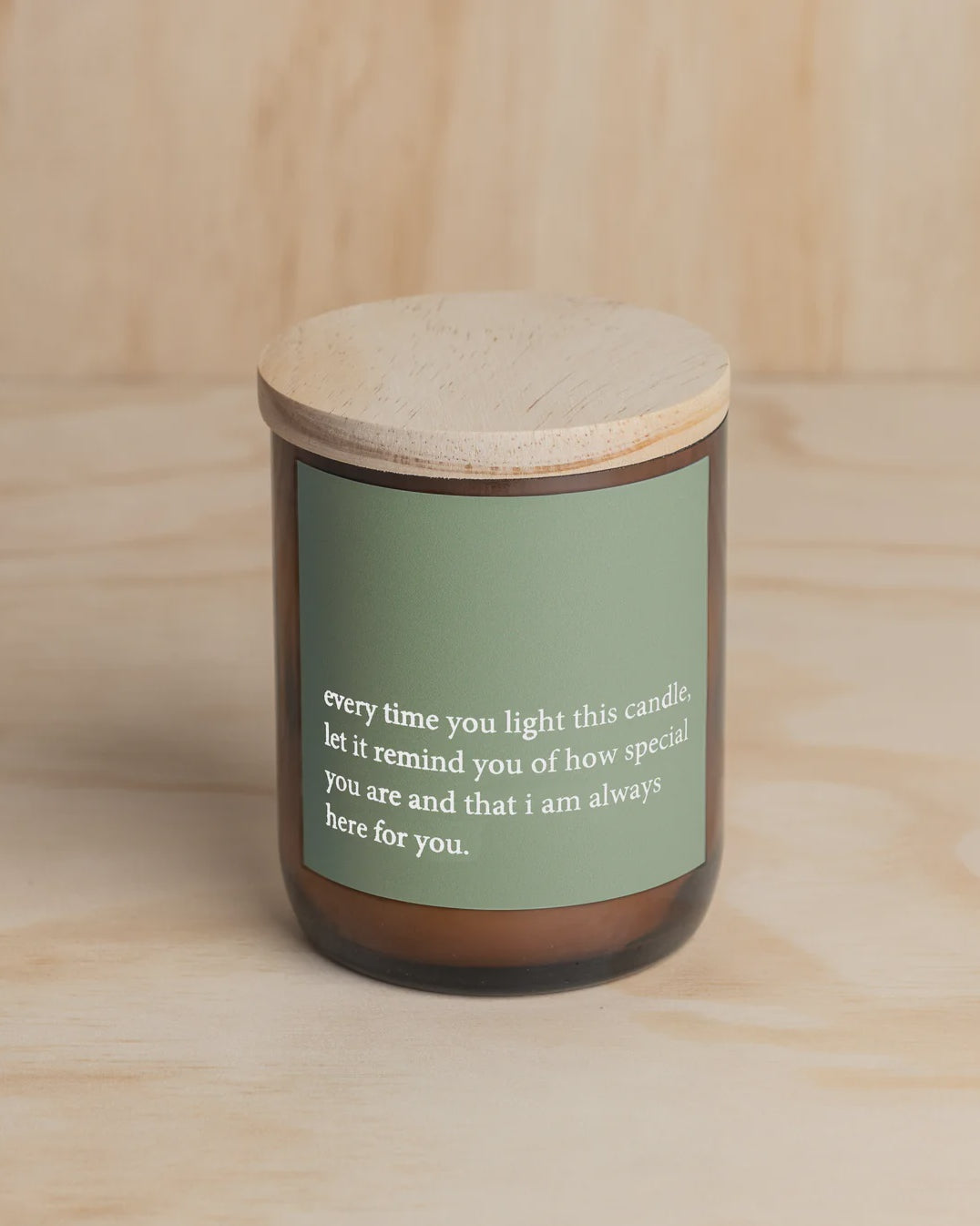 Heartfelt Quote Candle - always here for you Gifts and Accessories Commonfolk