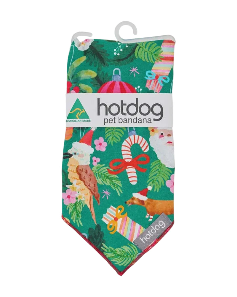Hot Dog Bandana Cotton Deck the Palms Gifts and Accessories Annabel Trends