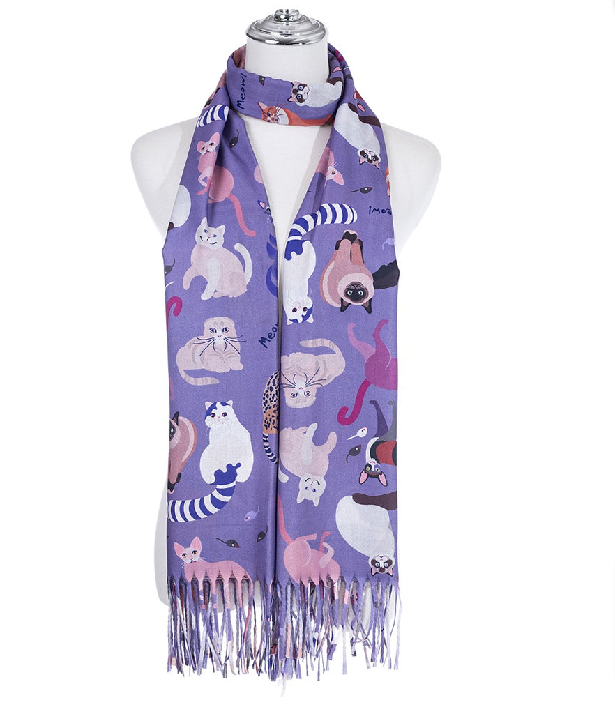 Cat Scarf Lilac - Global Free Style