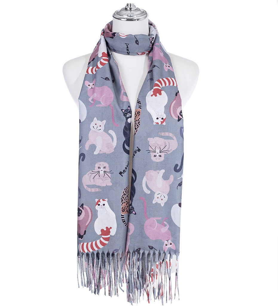 Cat Scarf Grey - Global Free Style