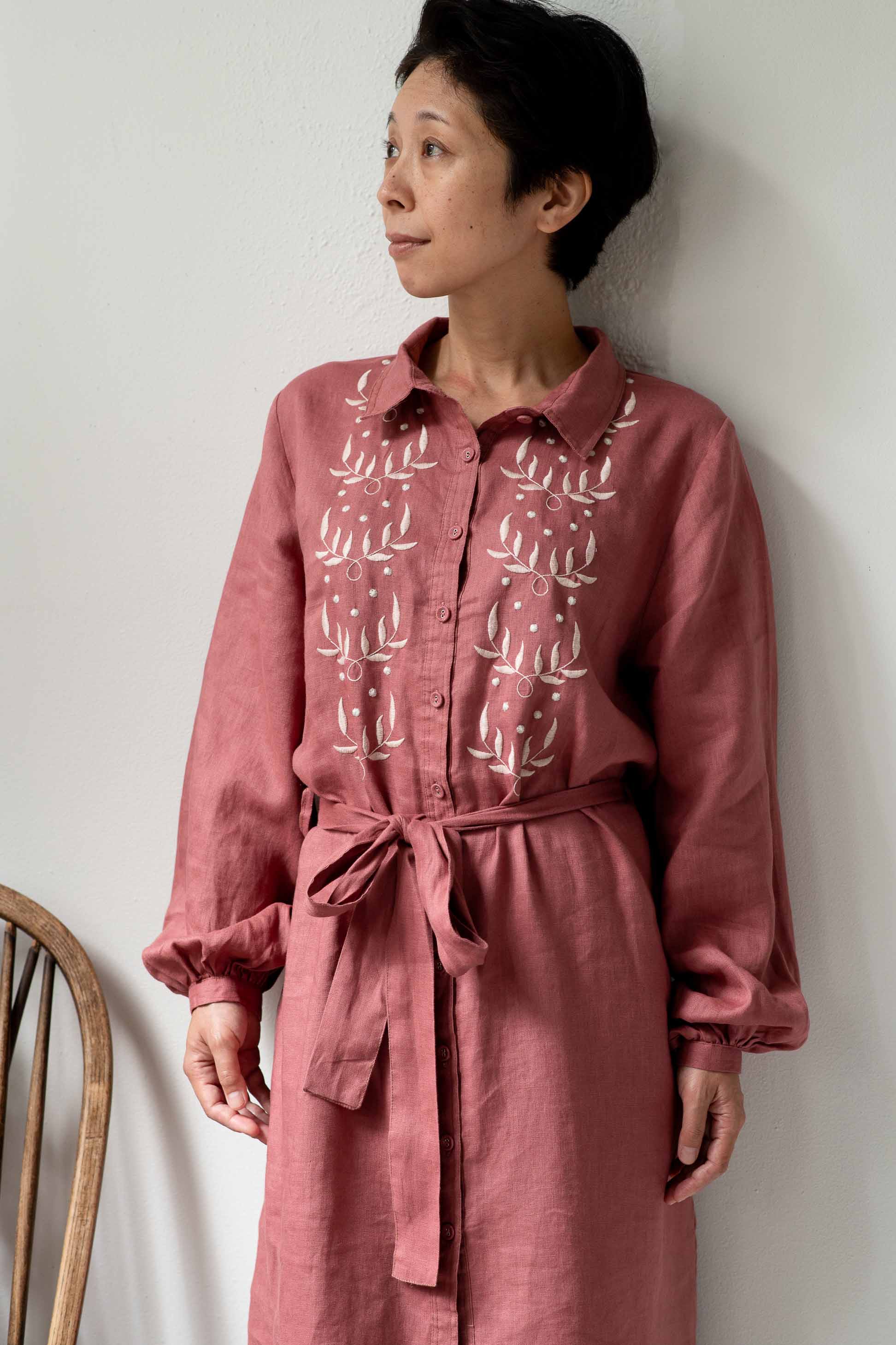 Ivy Linen Dress Rosewood Dresses Lazybones
