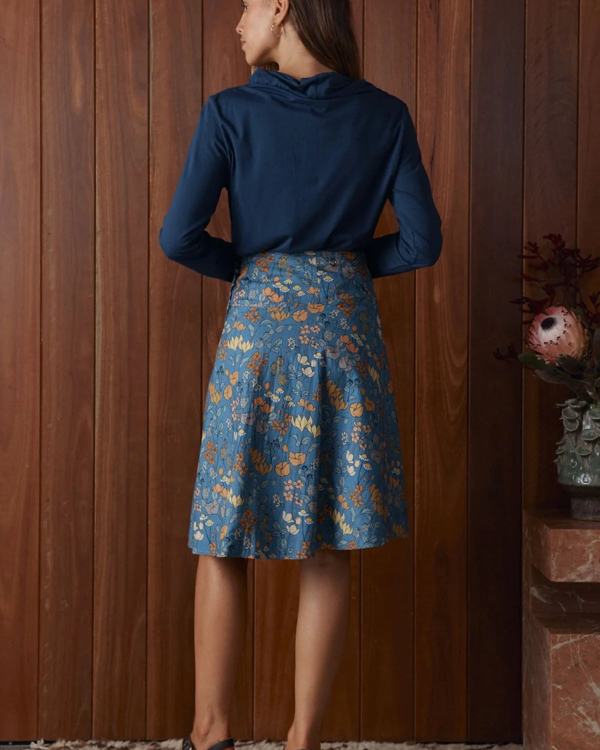Jaya Reversible Skirt - Waratah & Flora Skirts MahaShe