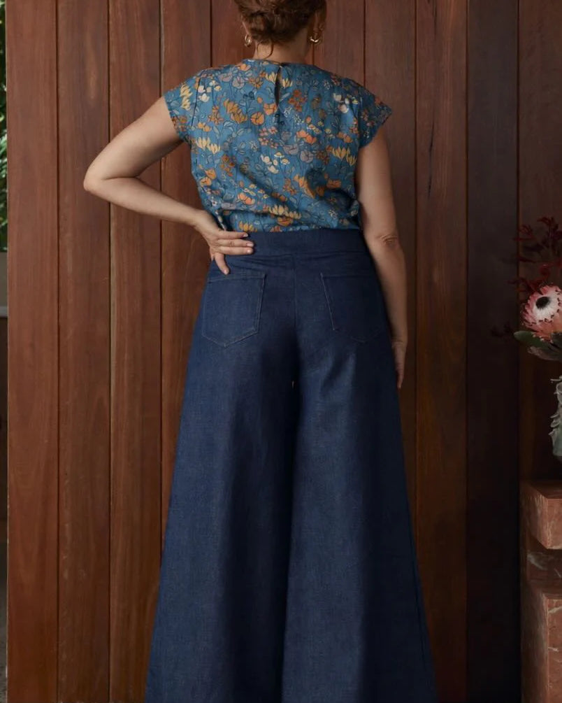 Jemma Trouser Denim Bottoms MahaShe