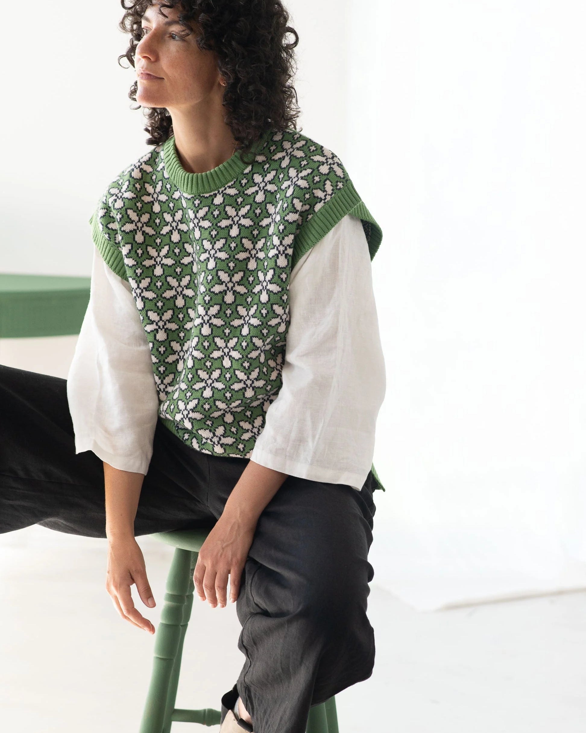 Jo Vest Flowers Tops Lazybones