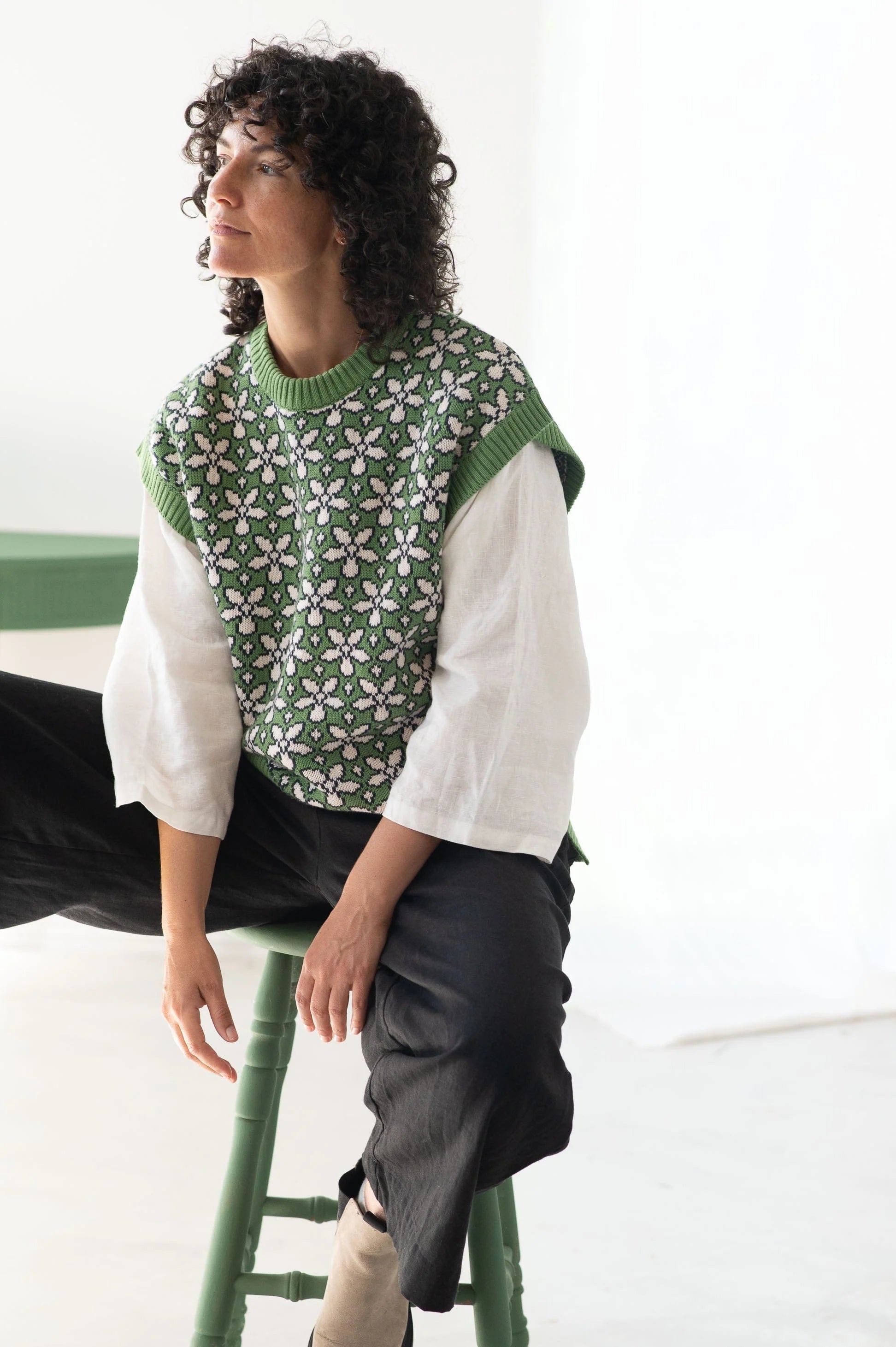Jo Vest Flowers Tops Lazybones