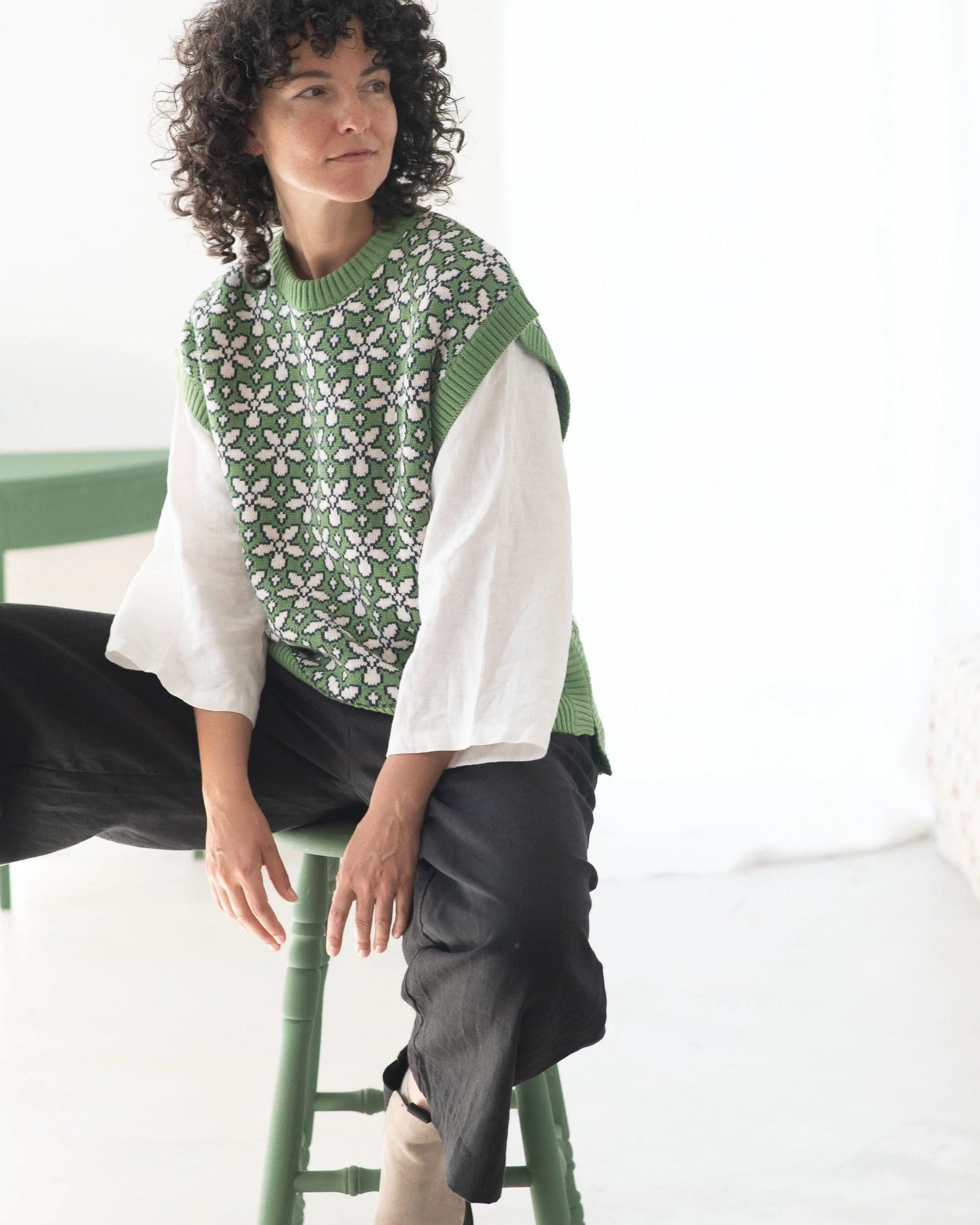 Jo Vest Flowers Tops Lazybones