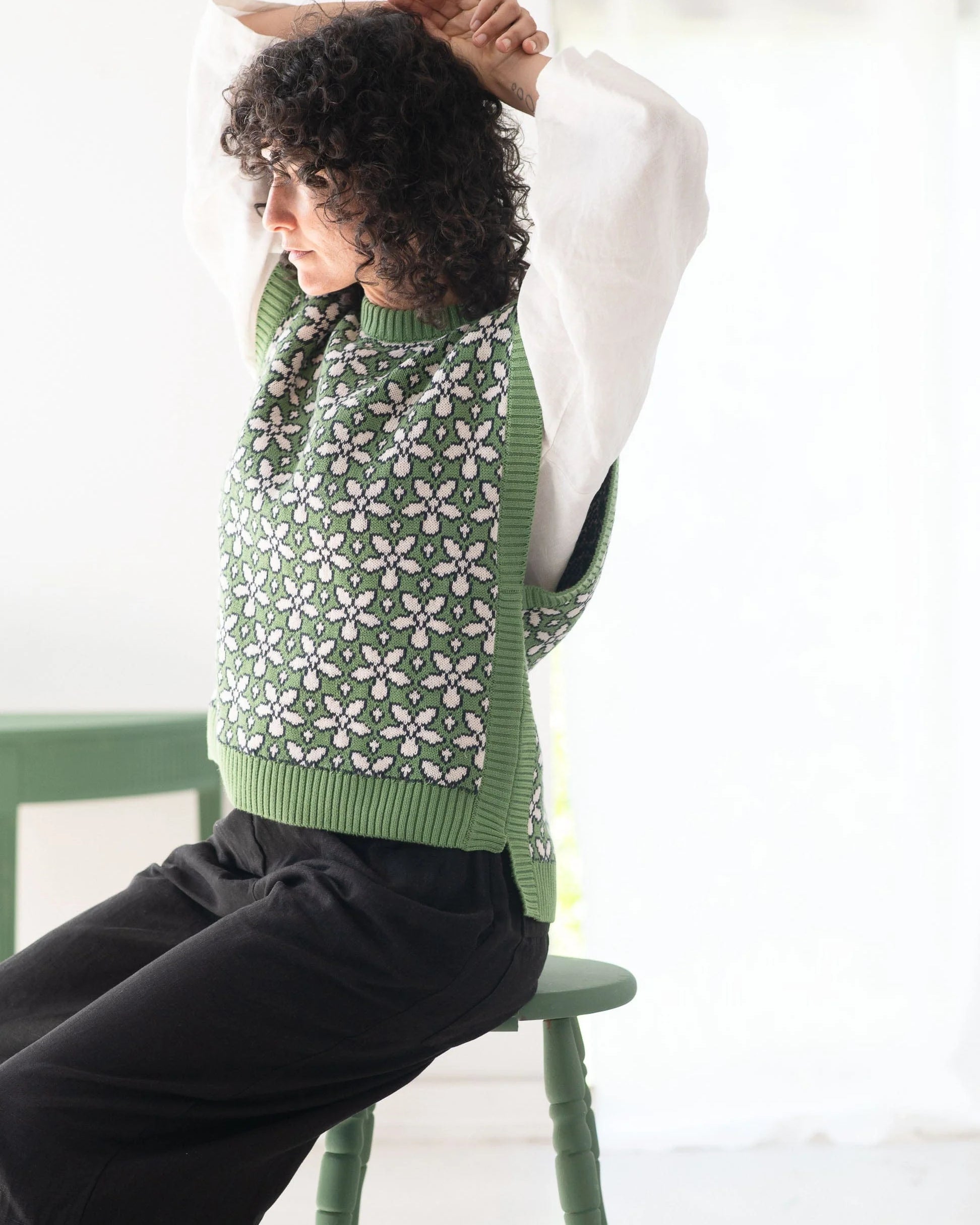 Jo Vest Flowers Tops Lazybones