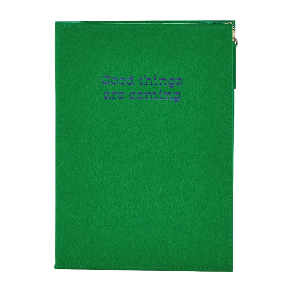 Journal Notes Green with Zip Gifts and Accessories Annabel Trends