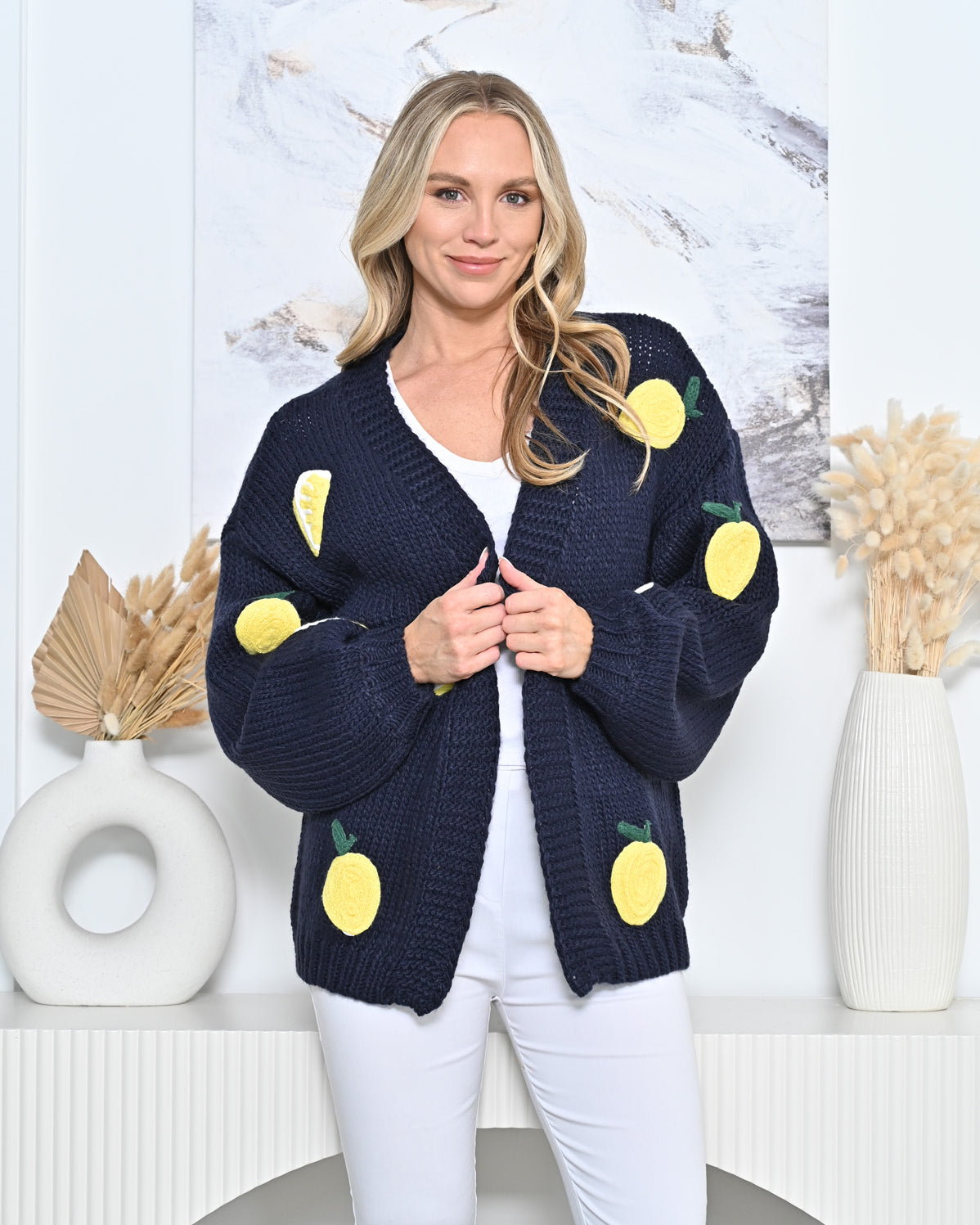 Lemon Cardigan Black Jackets New u Collection