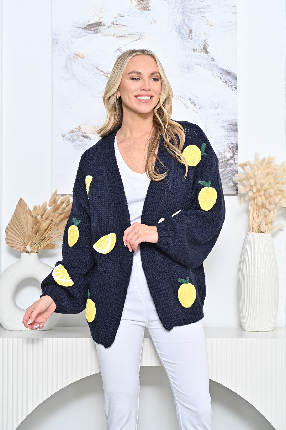 Lemon Cardigan Black Jackets New u Collection