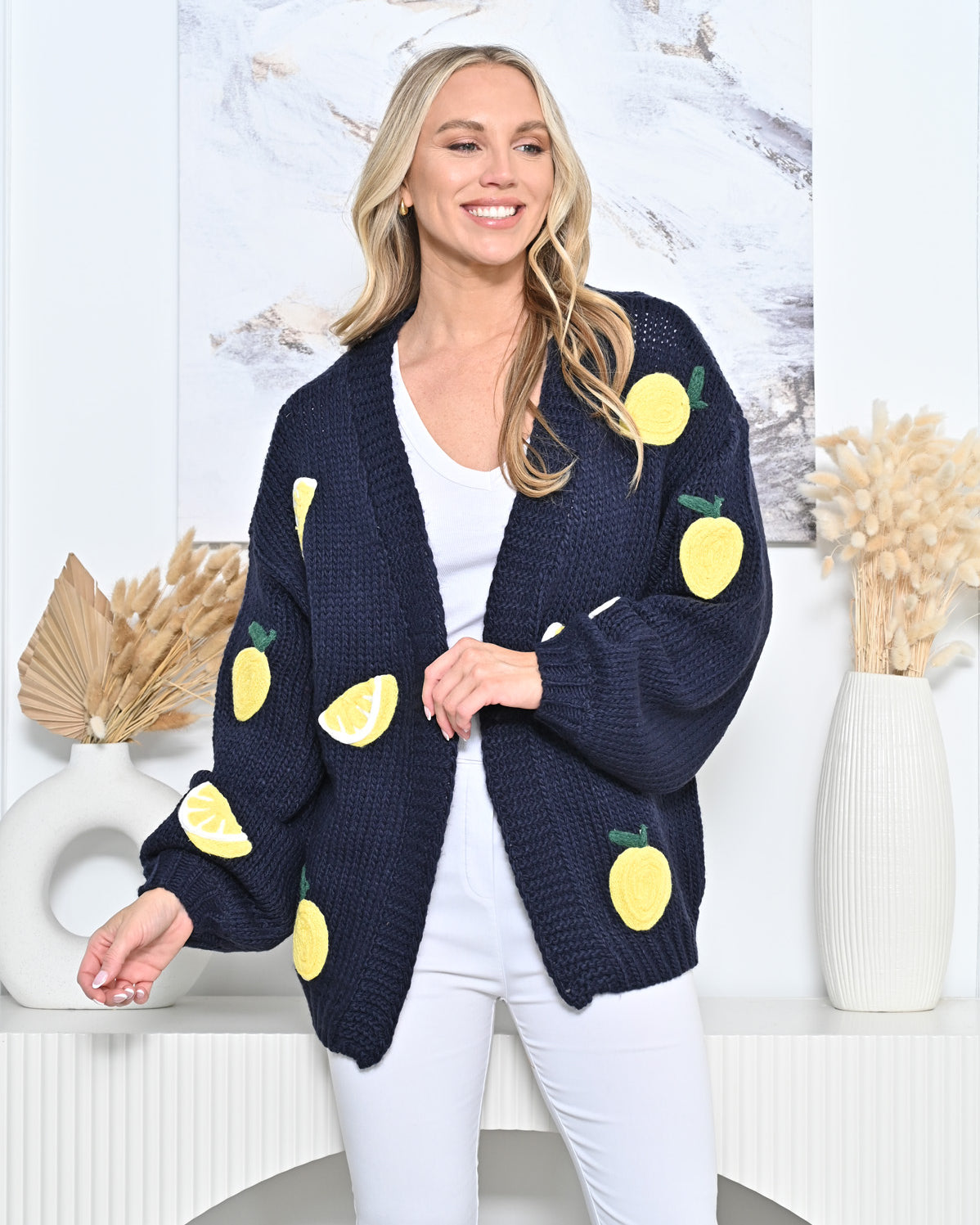 Lemon Cardigan Black Jackets New u Collection
