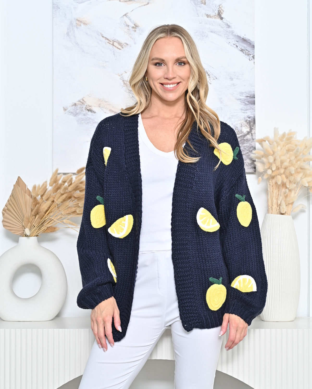 Lemon Cardigan Black Jackets New u Collection