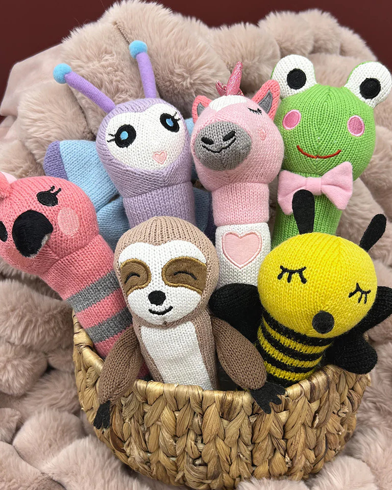 Hand Rattle Knit Sloth Gifts and Accessories Annabel Trends