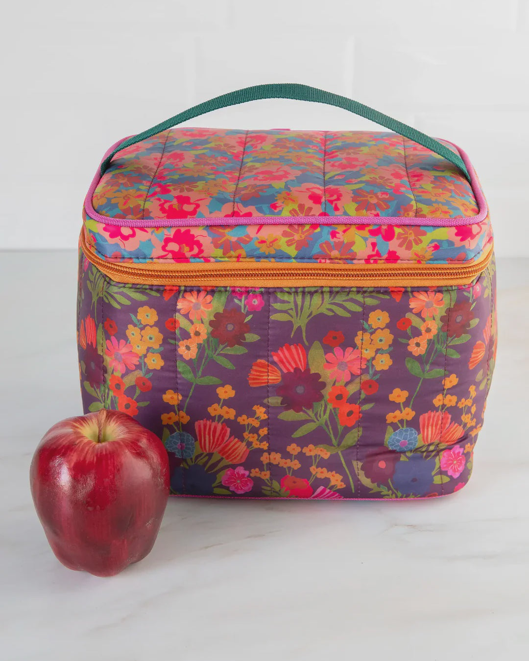 Puffy Lunch Bag Dark Floral - Global Free Style